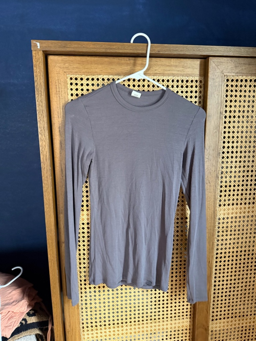 SET Active Long Sleeve Ribbed Top in Taupe
